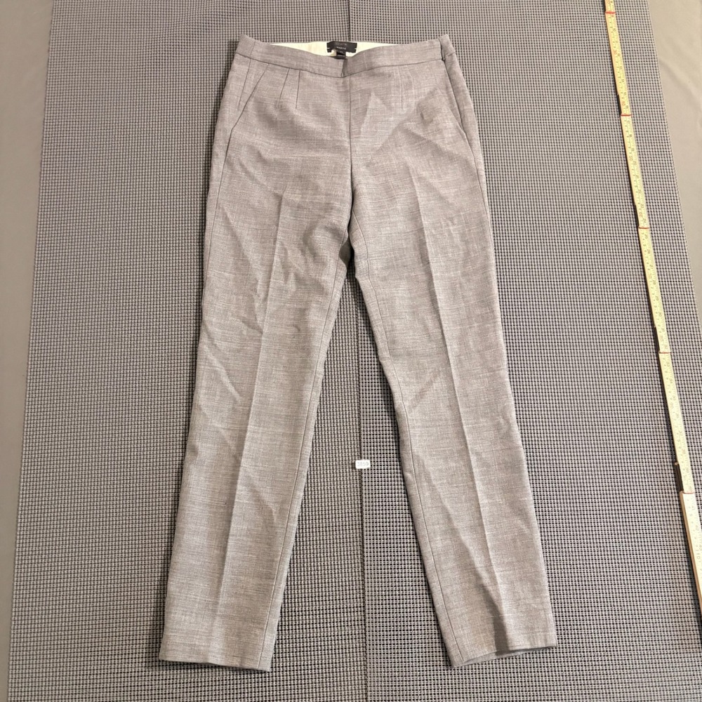 J.Crew Martie Gray Textured Slim Cropped Side Zip Pants Womens Size 2T
